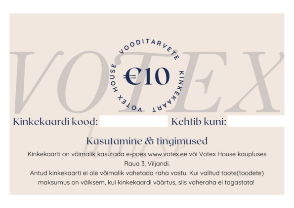 Votex House kinkekaart 10€