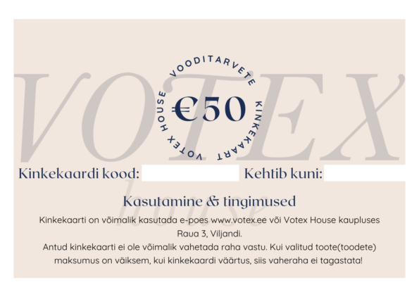 Votex House kinkekaart 50€