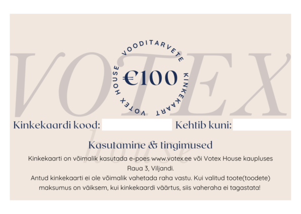 Votex House kinkekaart 100€