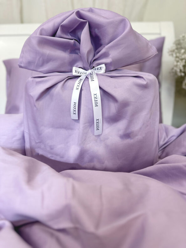 Voodipesukomplekt puuvillasatiin 30-0000 LightLilac - Image 3
