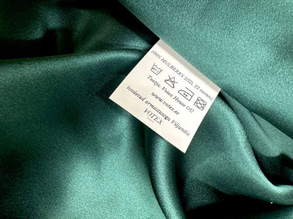 Tekikott 100% Mulberry siid SmaragdGreen - Image 5