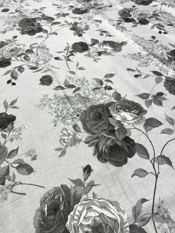 Voodilina 100% Puuvill 20-0403 BlackPeonies - Image 2