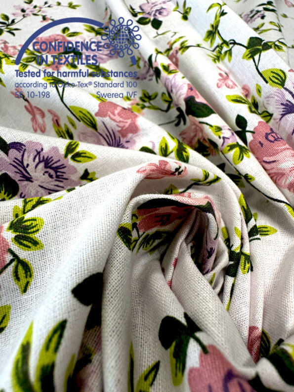 Voodilina 100% Puuvill 20-1066 FloraPink - Image 4