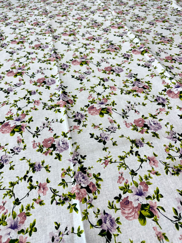 Voodilina 100% Puuvill 20-1066 FloraPink - Image 2