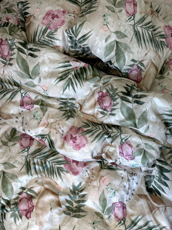 Padjapüür puuvillasatiin 30-8843 TropicalRose - Image 2