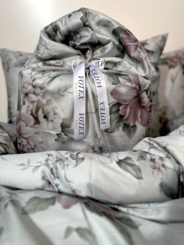 Voodipesukomplekt mako-satiin 40-5009 SilverPeonies - Image 4