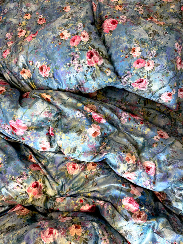 Padjapüür mako-satiin 40-0012 WatercolourRoses - Image 2