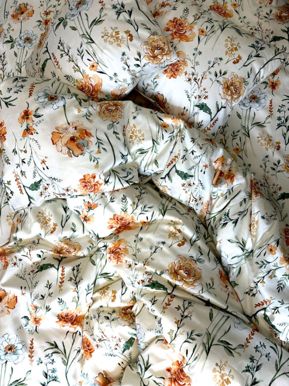 Voodilina mako-satiin 40-2311 OrangeField - Image 2