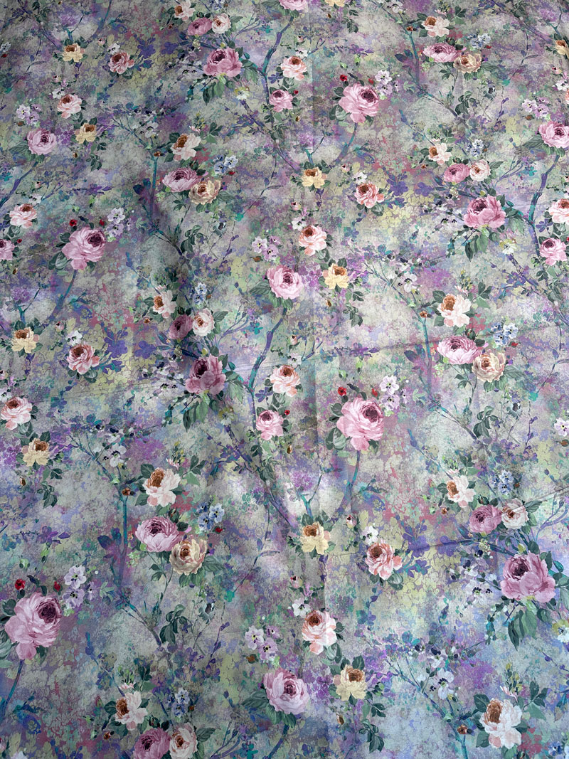 Voodilina mako-satiin 40-0012 WatercolourPink - Image 3