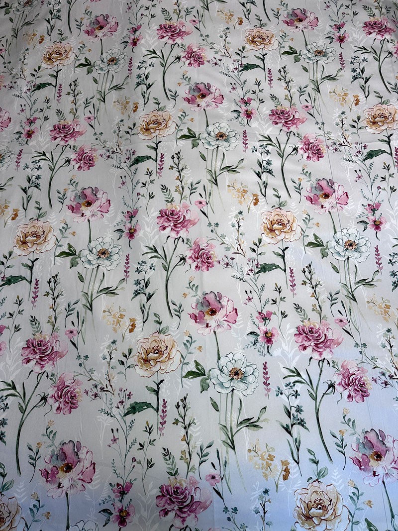 Voodilina mako-satiin 40-2311 PinkField - Image 3