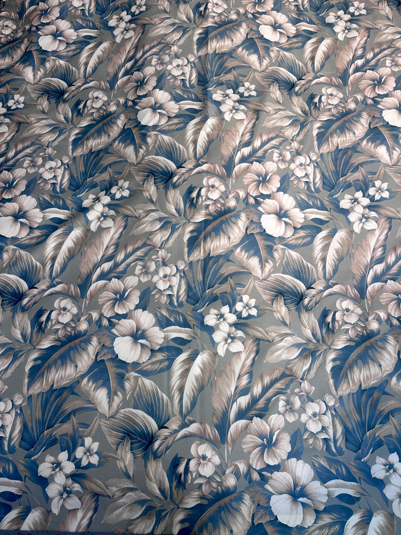 Voodilina mako-satiin 40-2466 BlueTropic - Image 3