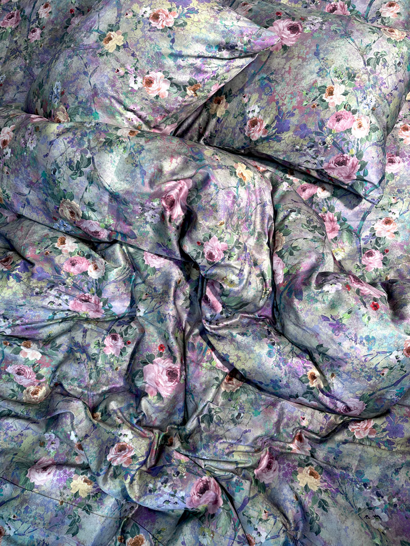 Voodilina mako-satiin 40-0012 WatercolourPink - Image 2