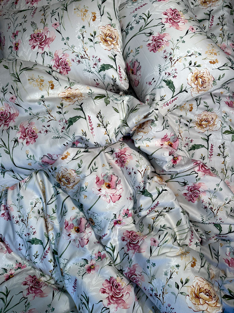 Voodilina mako-satiin 40-2311 PinkField - Image 2