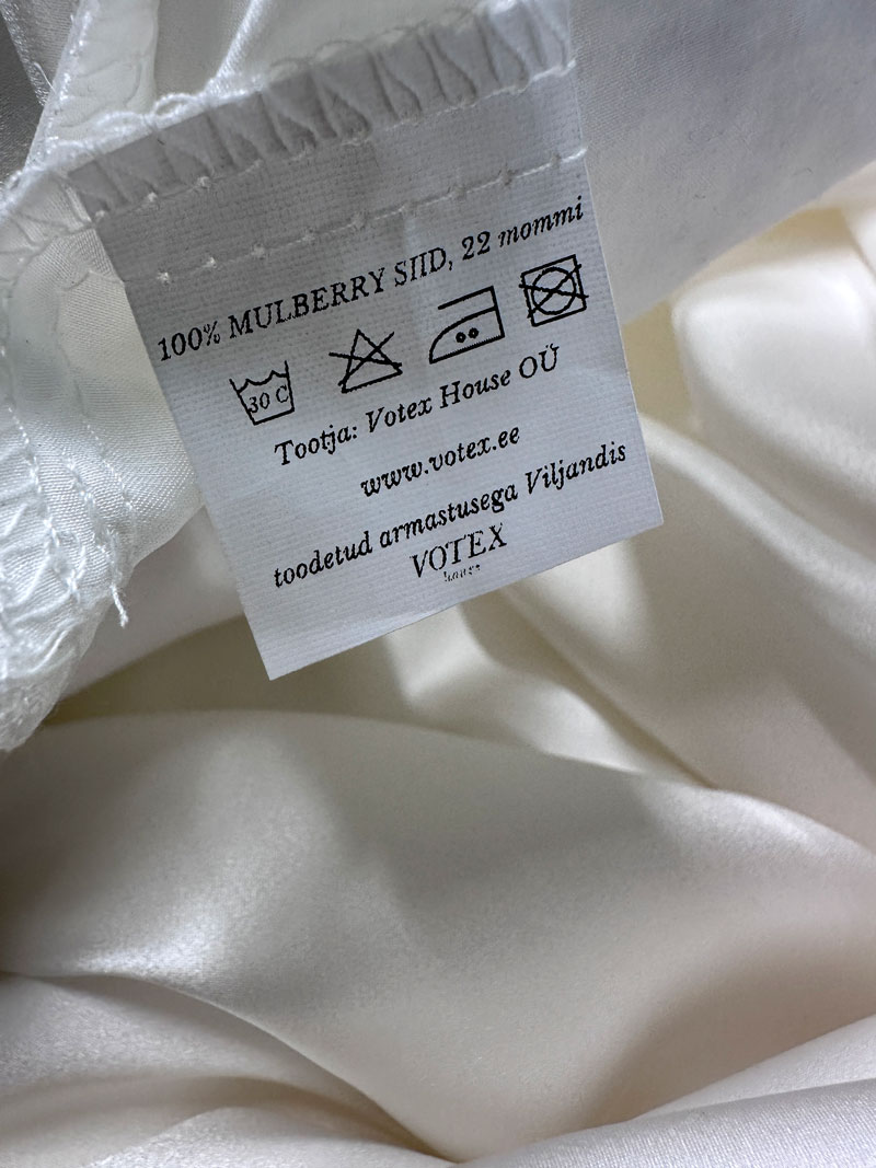 Tekikott 100% Mulberry siid Ivory - Image 6