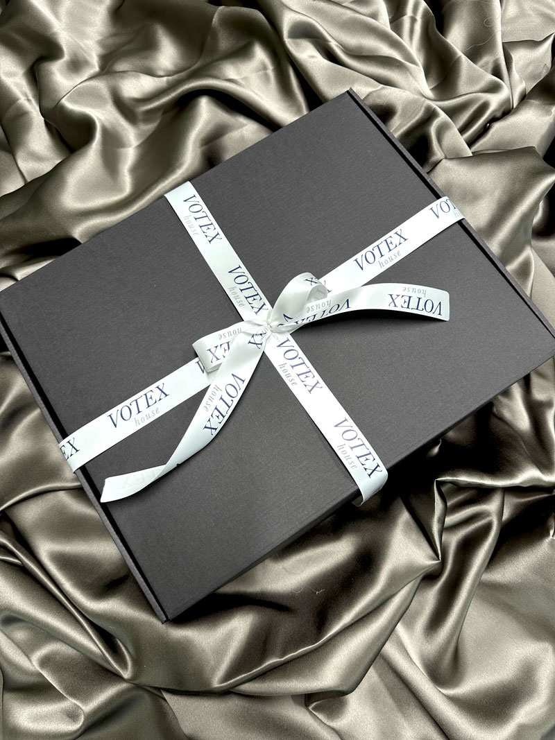 Voodilina 100% Mulberry siid Taupe - Image 4