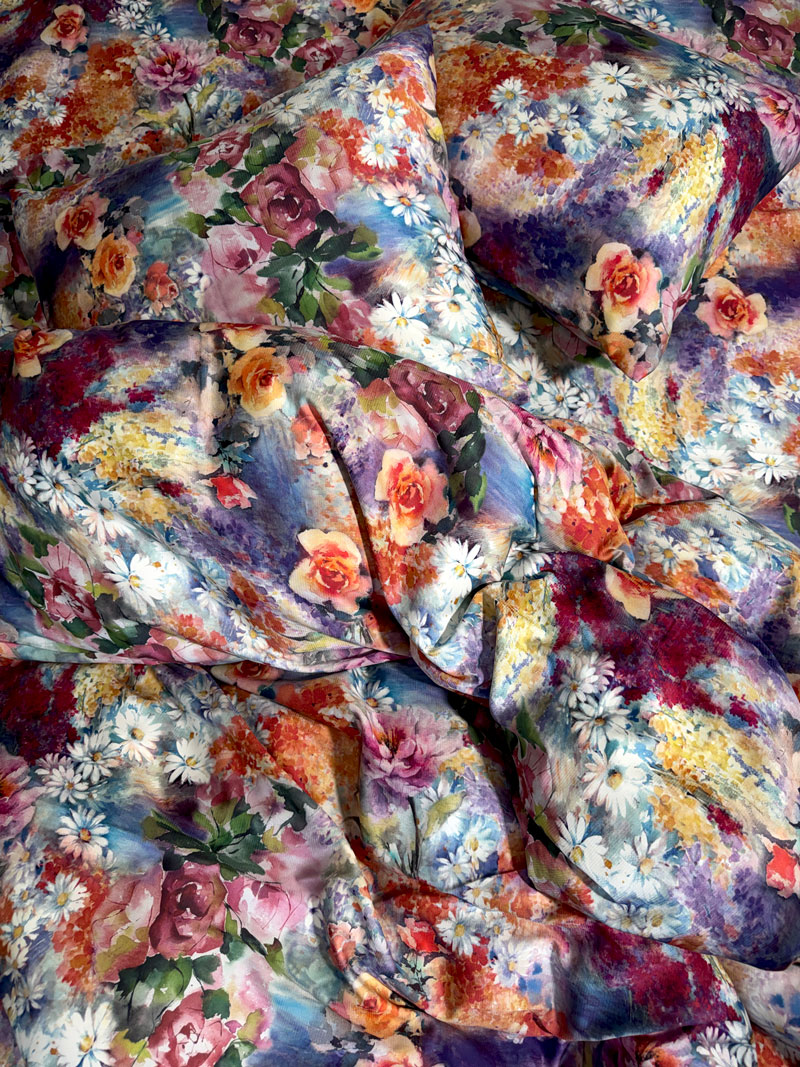 Voodilina mako-satiin 40-0114 MultiFlower - Image 2