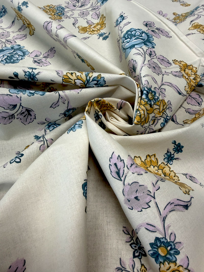 Voodilina 100% Puuvill 20-3312 BlueRoses - Image 3