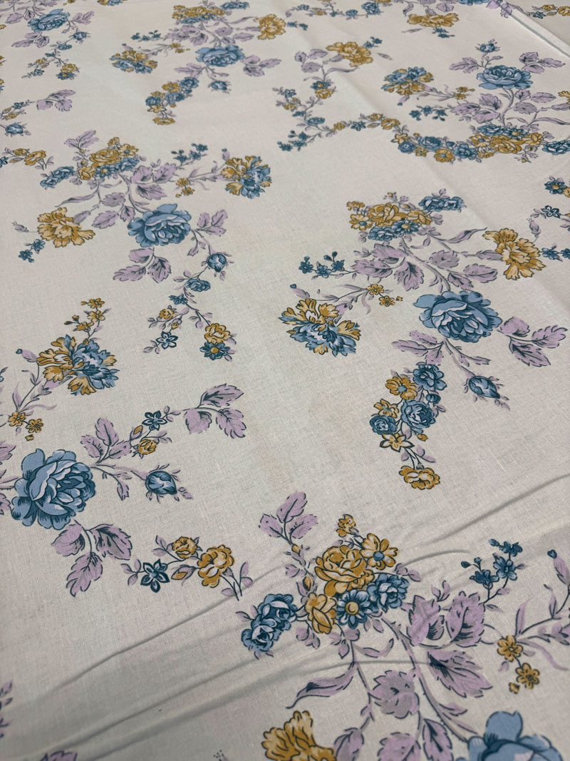 Voodilina 100% Puuvill 20-3312 BlueRoses - Image 2