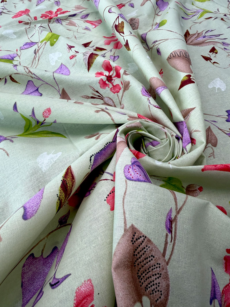 Tekikott 100% Puuvill 20-8854 GreenPoppy - Pilt 3