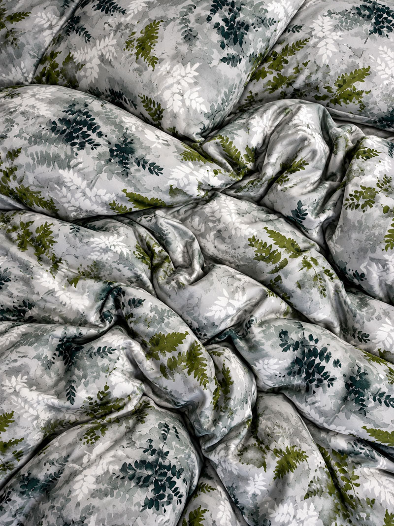 Voodilina mako-satiin 40-1525 GreyFern - Pilt 2