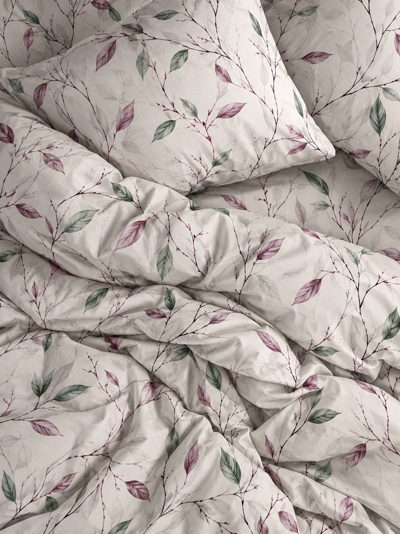 Tekikott mako-satiin 40-2287 PastelLeaves - Pilt 3
