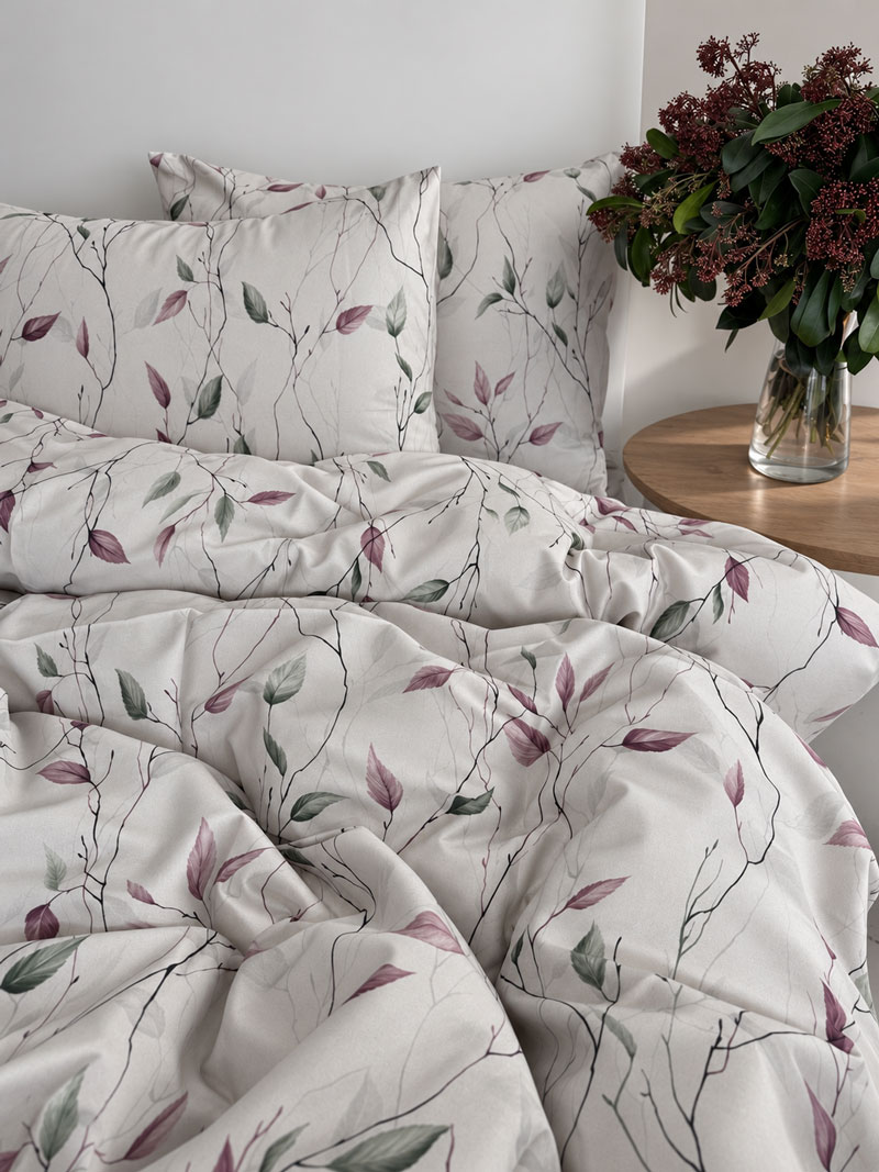 Tekikott mako-satiin 40-2287 PastelLeaves - Pilt 2